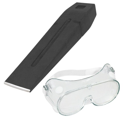 Log splitter safety goggles - log,
